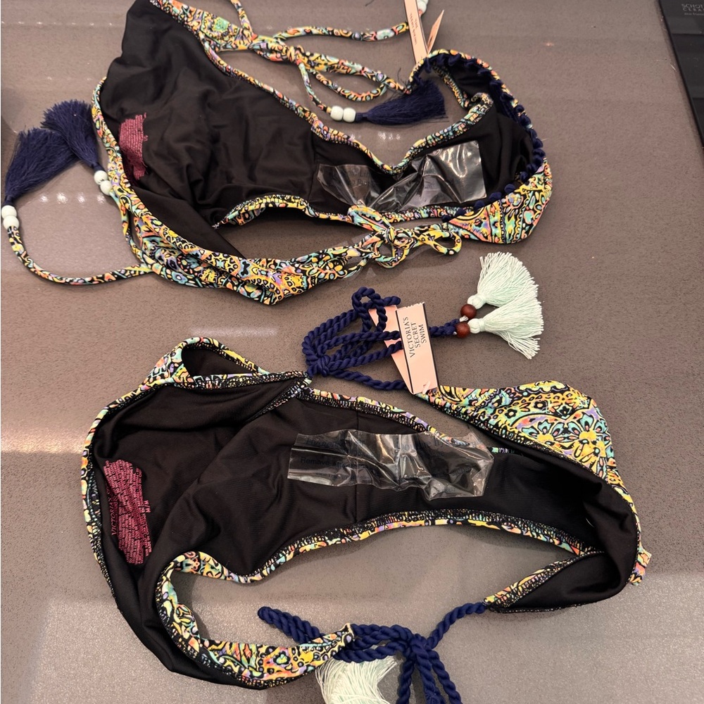Victoria's Secret Multicolor Paisley Bikini Set - Blue, Yellow, Pink, Green - Picture 5 of 5